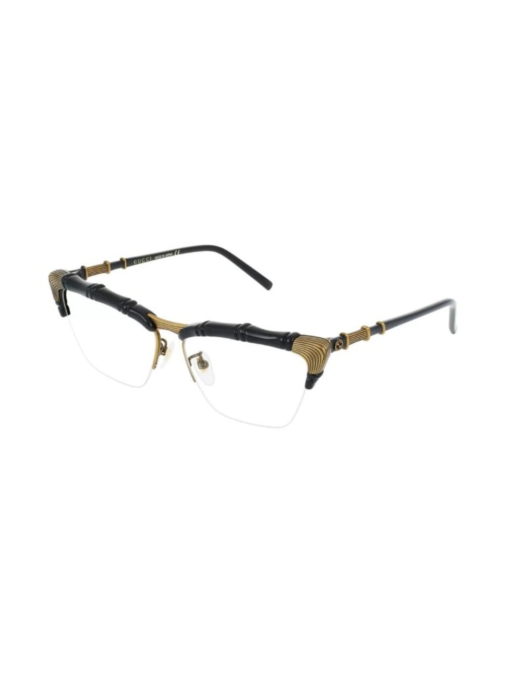 Gucci GG0660O 001 58 Cat Eye Black Black Transparent Fashion Designer Eyewear